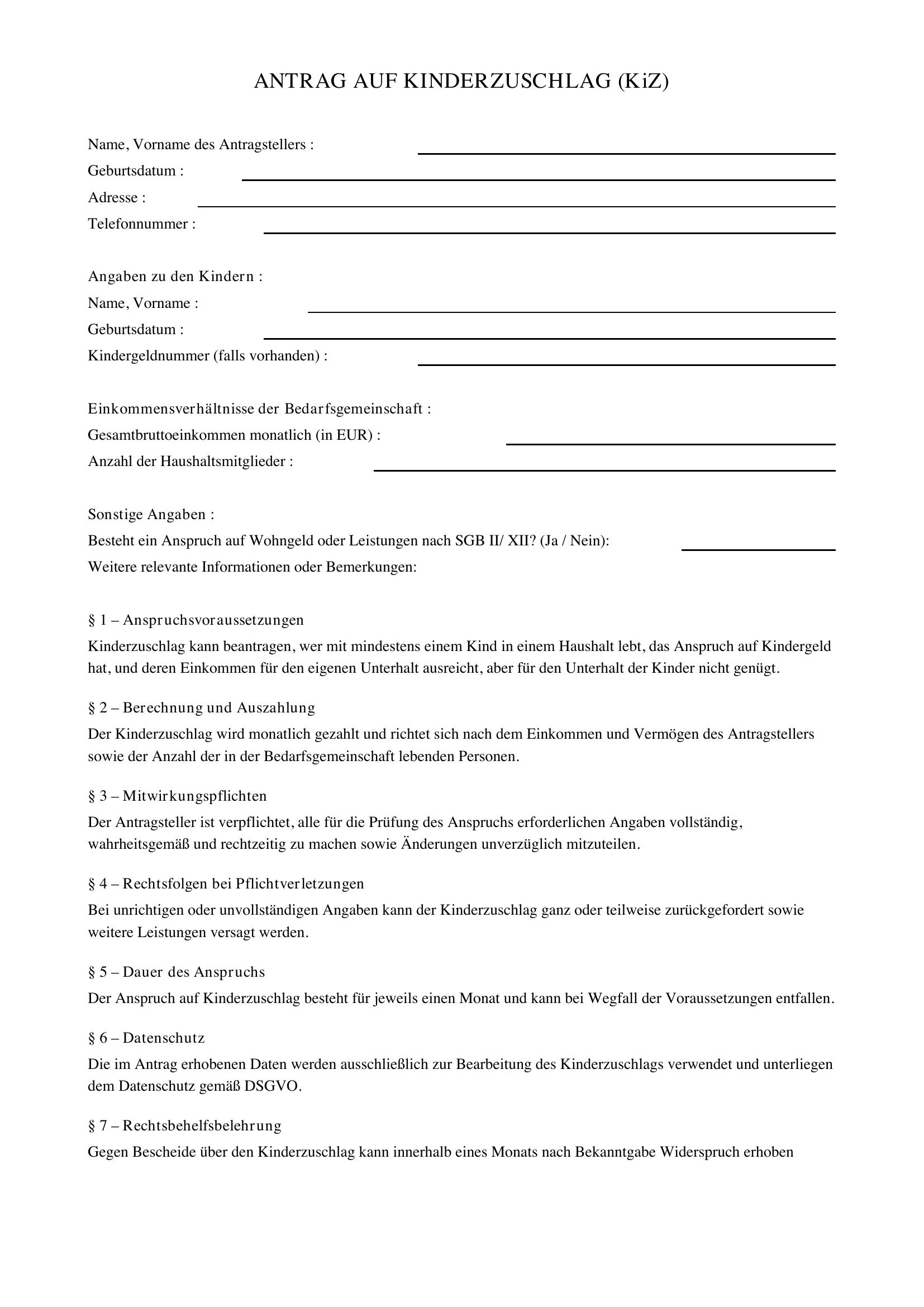 Kiz Loser Kinderzuschlag